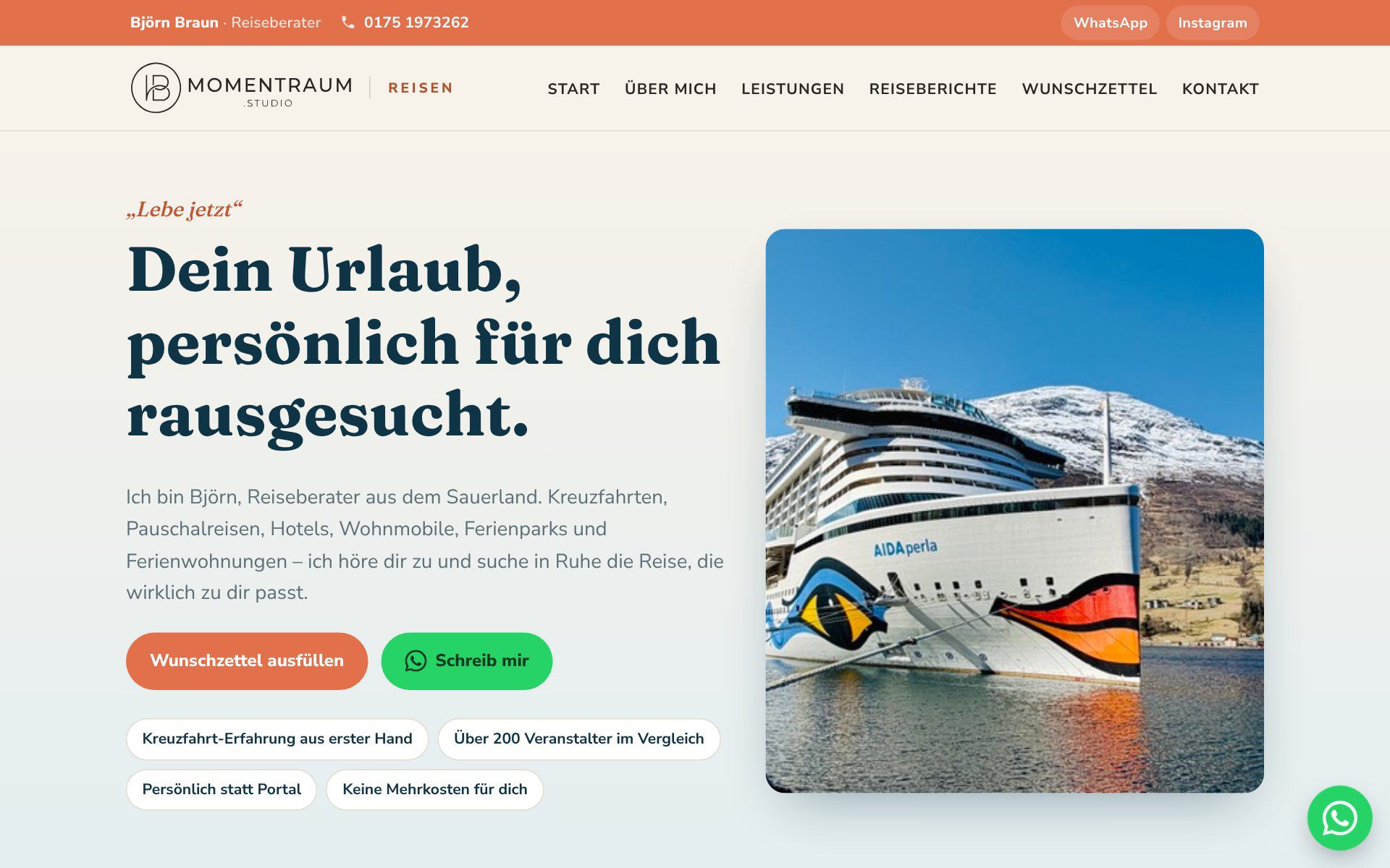 Startseite von Reiseberatung